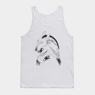 Ganster horse with wine.  Anthropomorphic horse bandit Tank Top